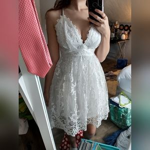 White lace dress